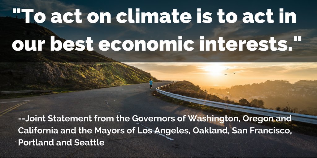West Coast Governors’ and Mayors’ Response to the President’s Executive Order to Withdraw and Rewrite the Clean Power Plan, Weaken Standards Protecting Our Air Quality and Climate