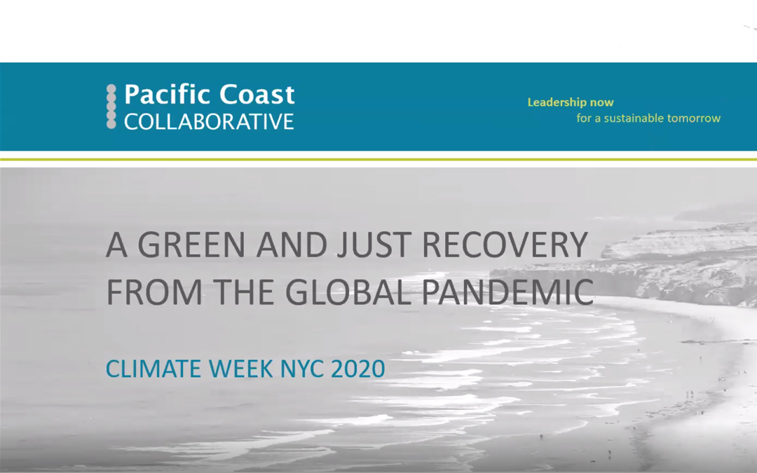 PCC Climate Week Event A Green and Just Recovery from the Global