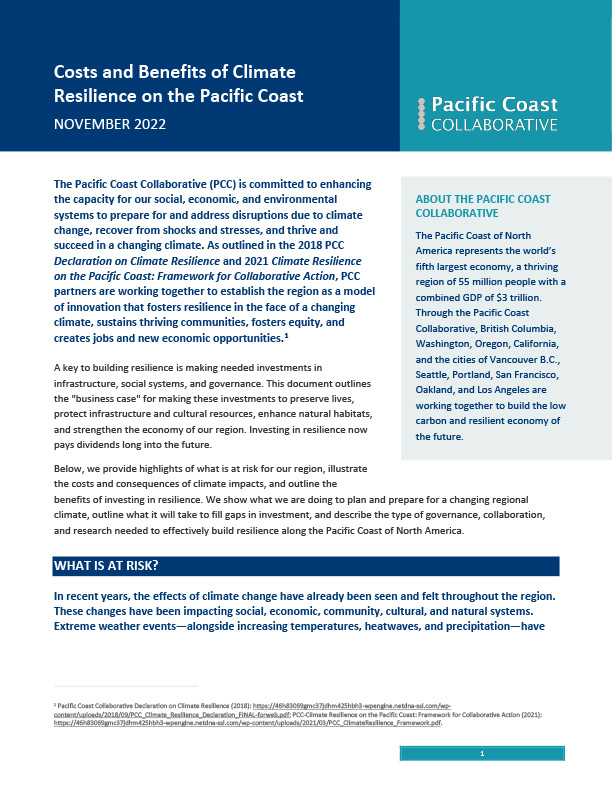 Cover of Costs and Benefits of Climate