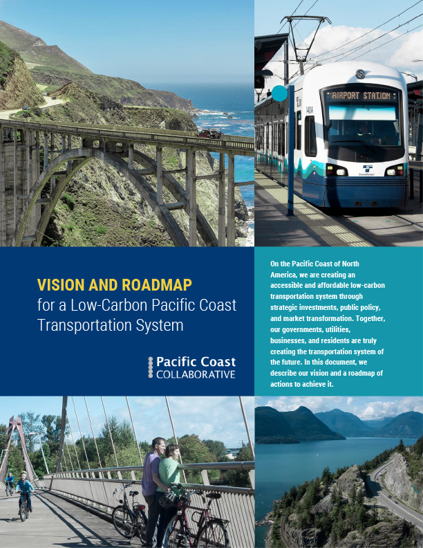 Cover for Vision and Roadmap for a Low-Carbon Pacific Coast Transportation System